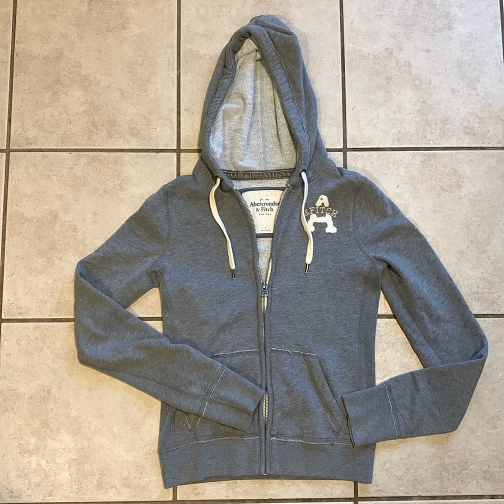 Women’s Small Gray Abercrombie & Fitch Zip-Up Jacket